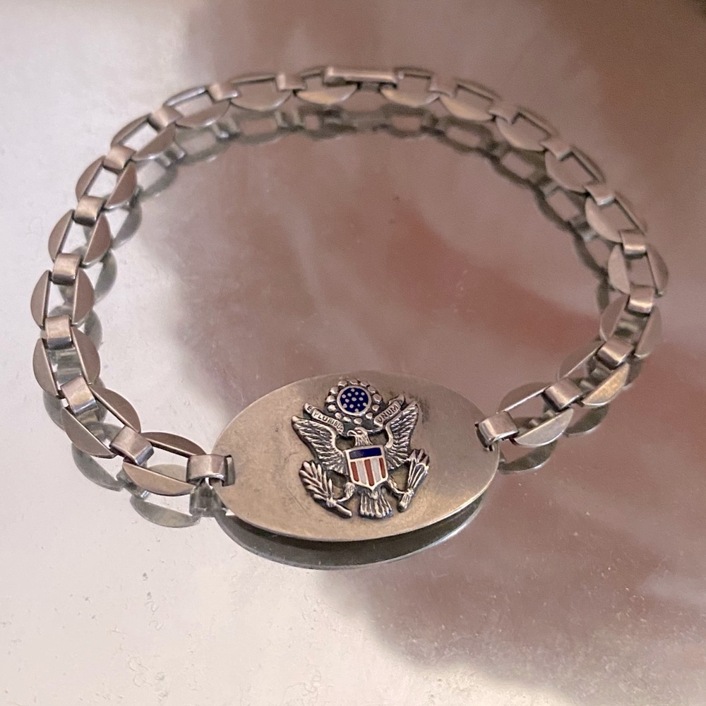 Vintage Sterling Silver WWII Sweetheart Bracelet